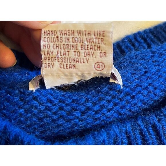 skyr sportswear vintage size medium blue sweater vest w aztec print - Picture 3 of 9